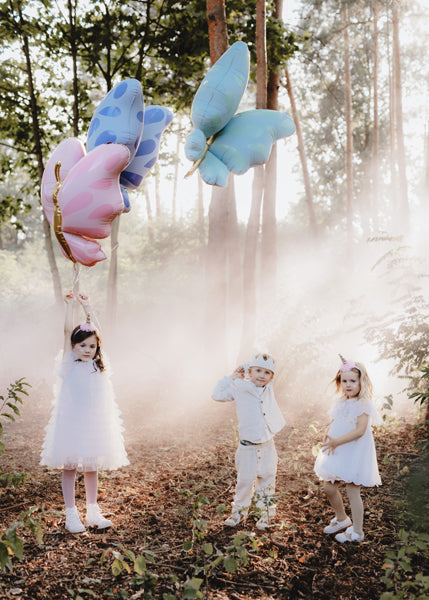 Ballon en aluminium Papillon, 69x69 cm, bleu
