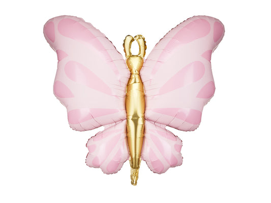 Ballon en aluminium Papillon, 69x69 cm, rose