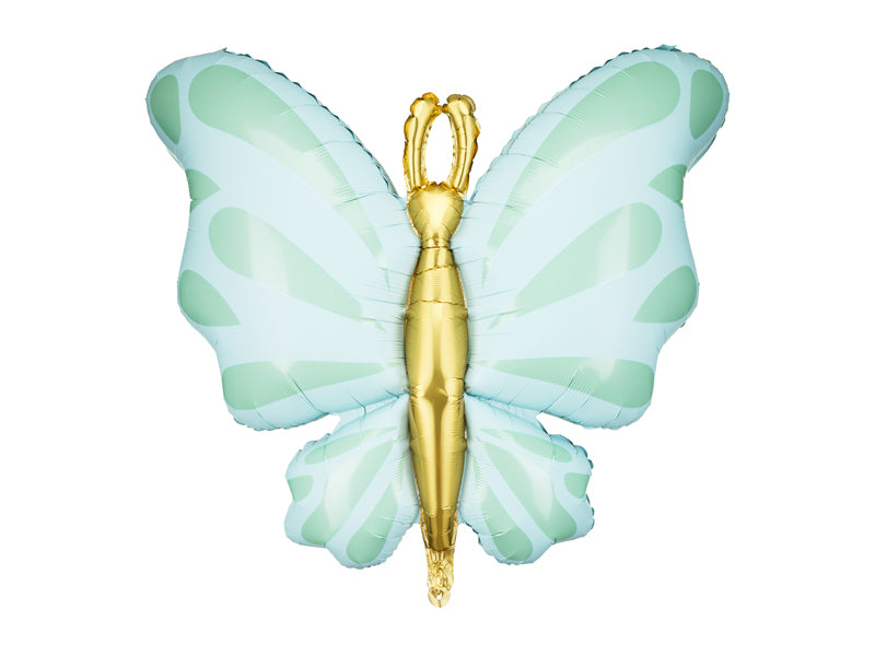 Ballon en aluminium Papillon, 69x69 cm, menthe