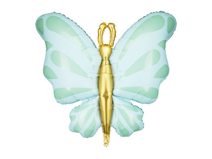 Ballon en aluminium Papillon, 69x69 cm, menthe