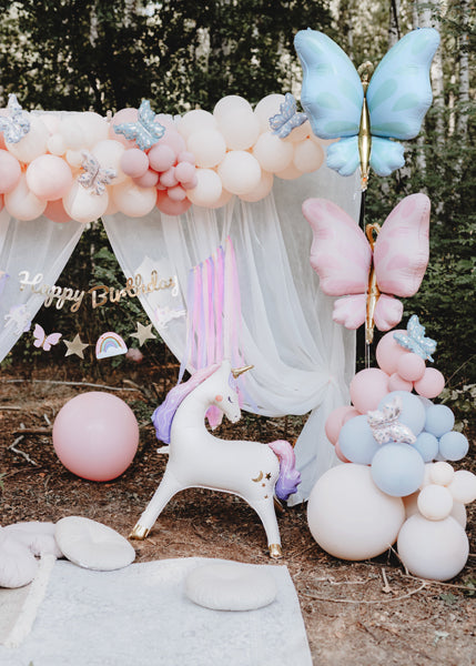 Ballons en aluminium pour Guirlandes Papillons, assortiment, 19x23 cm – lot de 21 pièces