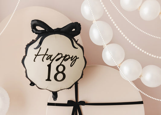 Ballon alu Happy 18, 47.5x45 cm, multicolore