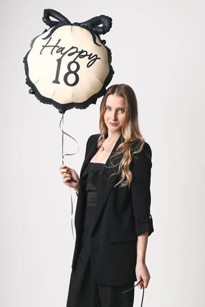 Ballon alu Happy 18, 47.5x45 cm, multicolore