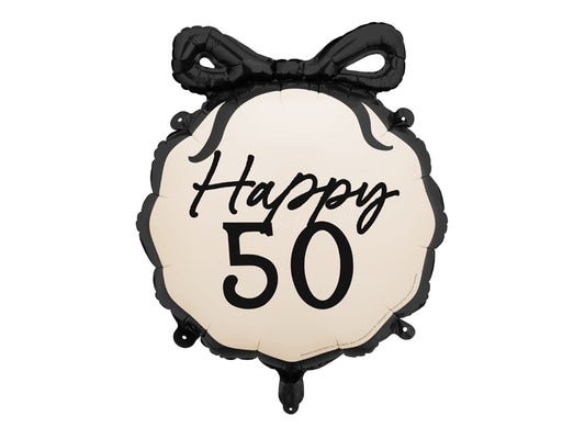 Ballon alu Happy 50, 47.5x45 cm, multicolore