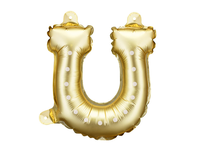 Ballons aluminium pour guirlandes fer à cheval, 18x19 cm, doré – lot de 3