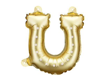 Ballons aluminium pour guirlandes fer à cheval, 18x19 cm, doré – lot de 3