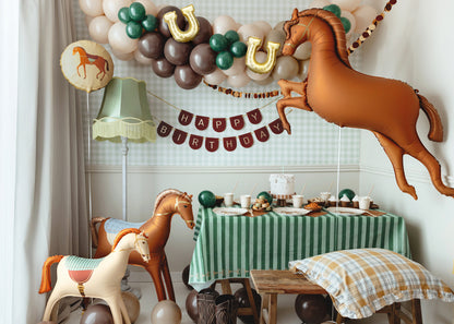 Ballon aluminium cheval, 125x100cm, multicolore