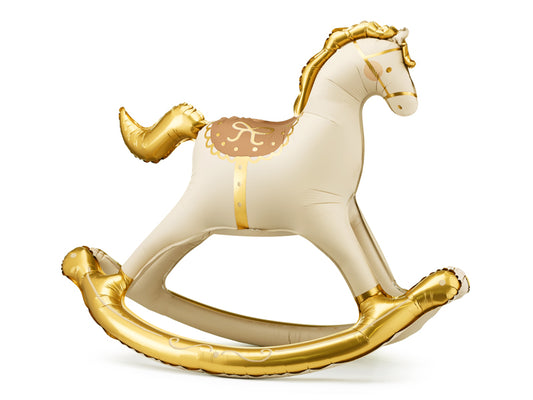 Ballon en aluminium Cheval à bascule, 118x104 cm, multicolore