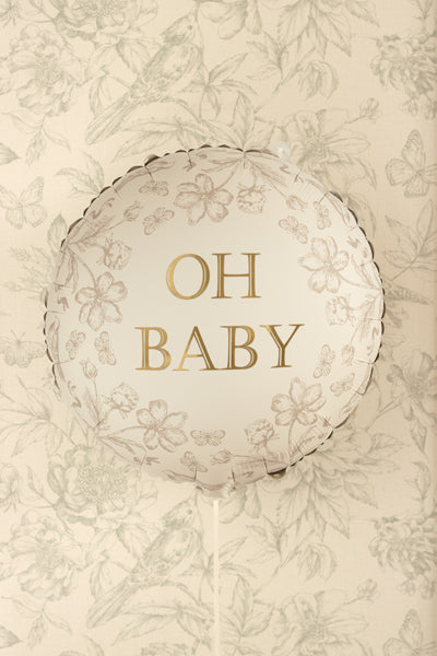 Ballon en aluminium disque ''Oh Baby'', 35x35 cm, multicolore