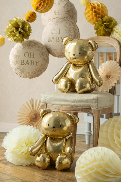 Ballon en aluminium disque ''Oh Baby'', 35x35 cm, multicolore