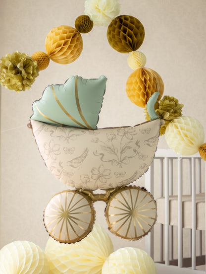 Ballon en aluminium Poussette, 67x96 cm, multicolore.