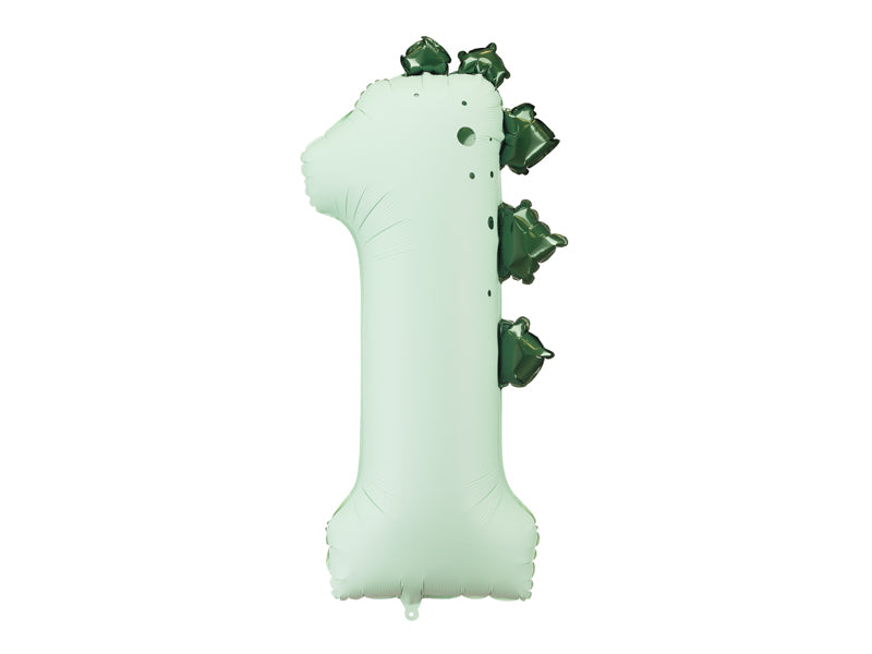 Ballon aluminium Chiffre ''1'' Dinosauree, 92 cm, assorti