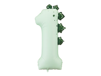 Ballon aluminium Chiffre ''1'' Dinosauree, 92 cm, assorti