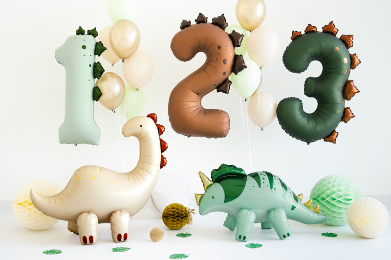 Ballon aluminium Chiffre ''3'' Dinosauree, 92 cm, assorti
