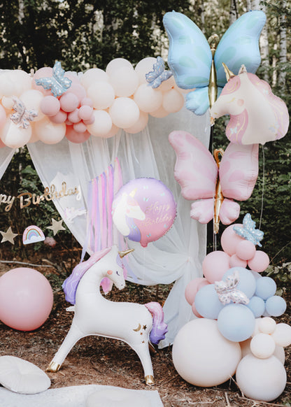 Ballon aluminium Licorne, 52x61 cm, assortiment