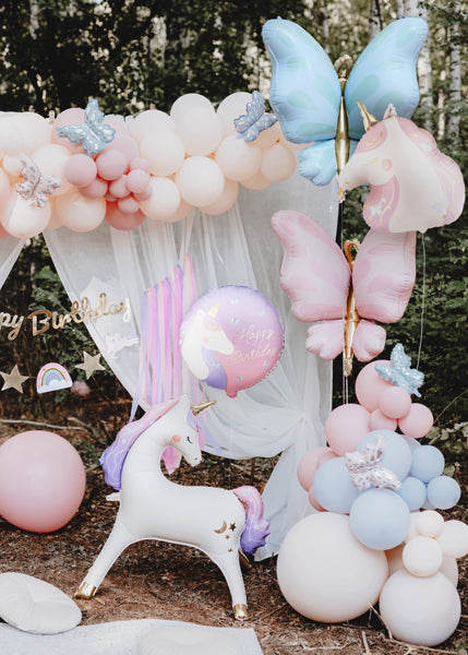 Ballon aluminium Licorne, 52x61 cm, assortiment