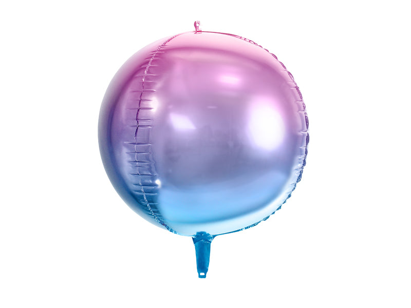 Ballon en aluminium Boule Ombre – violet et bleu – 35cm – Atelier Romy