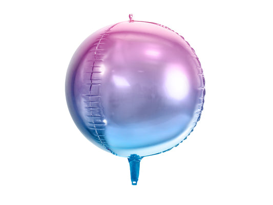 Ballon en aluminium Boule Ombre – violet et bleu – 35cm – Atelier Romy