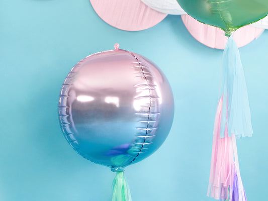 Ballon en aluminium Boule Ombre – violet et bleu – 35cm – Atelier Romy