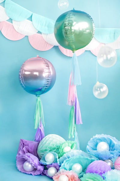 Ballon en aluminium Boule Ombre – violet et bleu – 35cm – Atelier Romy