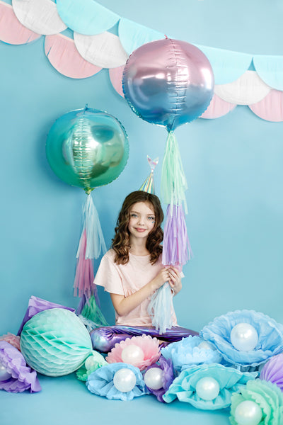 Ballon en aluminium Boule Ombre – violet et bleu – 35cm – Atelier Romy