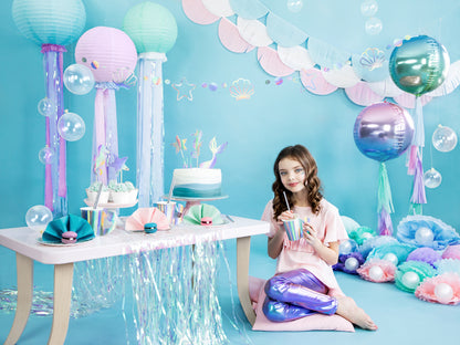 Ballon en aluminium Boule Ombre – violet et bleu – 35cm – Atelier Romy