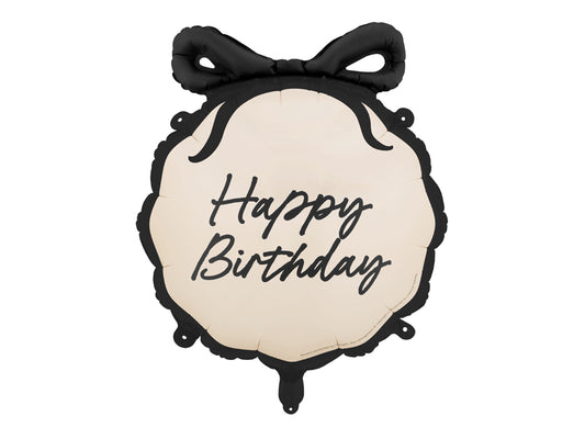 Ballon aluminium rond Happy Birthday, 47,5x45 cm, assortiment