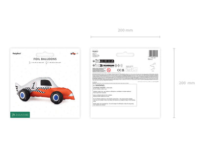 Ballon aluminium Voiture de course, 90x34 cm, assortiment