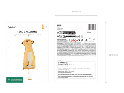 Ballon suricate sur pied – Anniversaire Safari