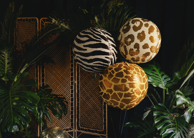 Ballon rond imprimé guépard 75 cm – Safari