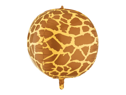 Ballon rond imprimé girafe 75 cm – Safari