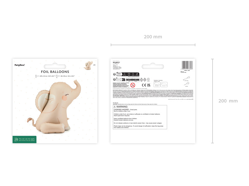 Ballon éléphant beige – Décoration Safari