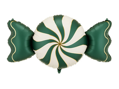 Ballon en aluminium Bonbon, 113x54 cm, beige-vert