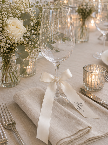 Marque-place ruban satin