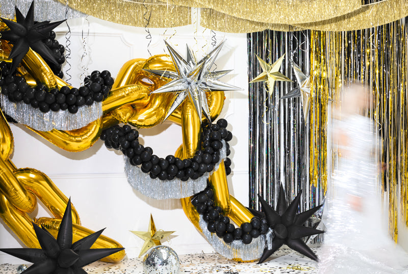 Guirlande de franges, doré – Déco anniversaire Dino