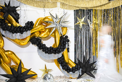 Guirlande de franges, doré – Déco anniversaire Dino