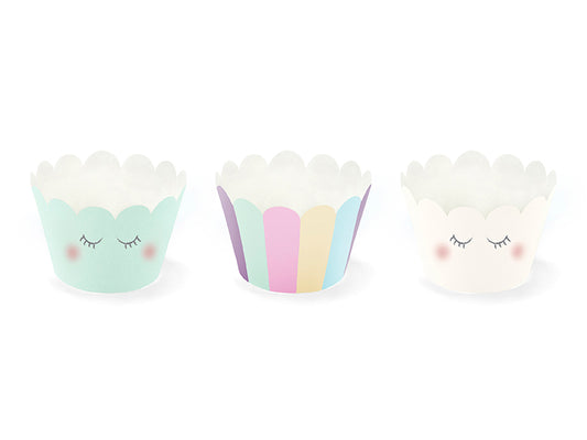 Moules à muffins Licorne, 5x7.5x5cm – lot de 6 pièces
