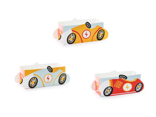 Boîtes pour snacks Voitures, assortiment (1 pqt. / 3 pc.)