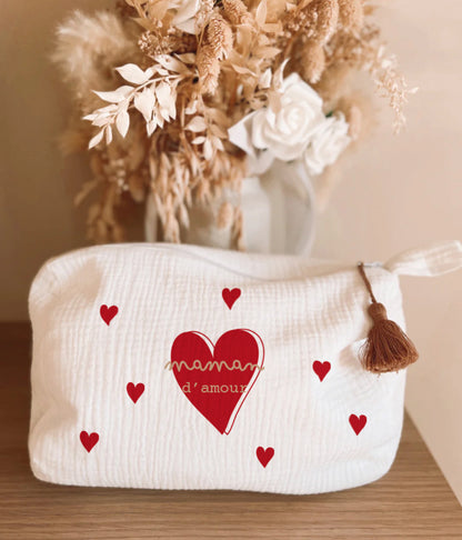 Trousse gaze de coton ou lin "Collection Mama"
