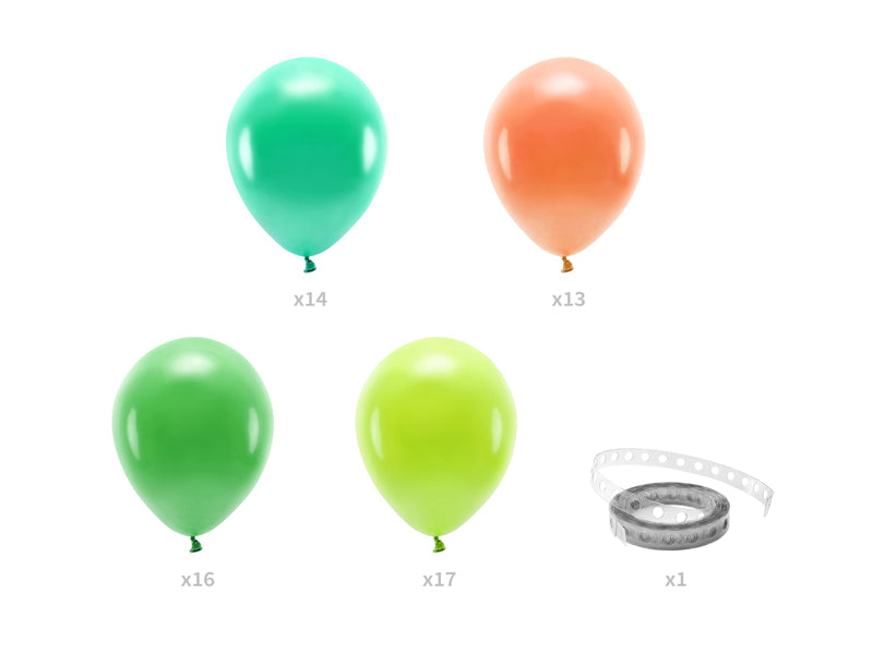 Guirlande de ballons - Dino, 200cm – lot de 60