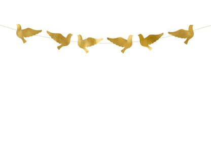 Guirlande de colombes dorées – 86 cm