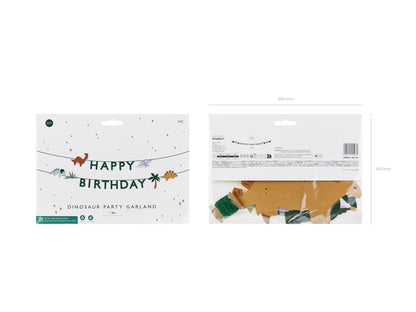 Bannière Happy Birthday Dino, 3 m, multicolore