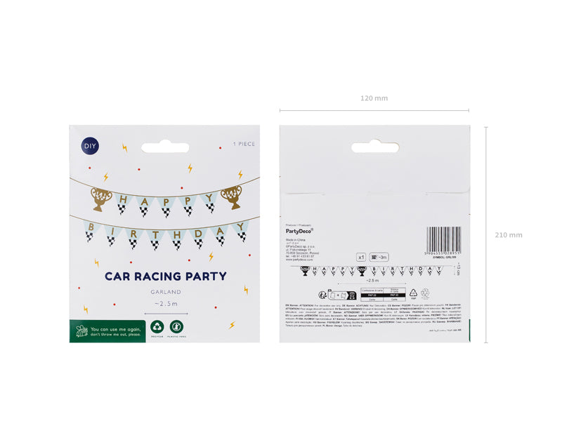 Bannière Anniversaire Coupe de Trophée, 2,5 m, assortiment