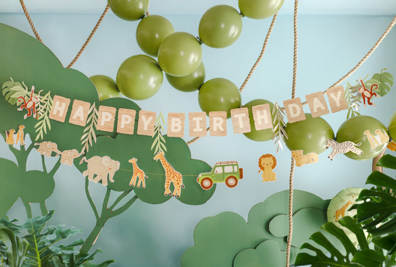 Guirlande Happy Birthday Safari 180 cm