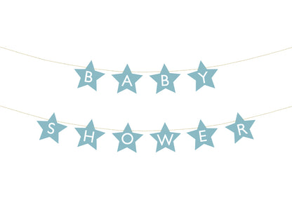 Bannière Baby shower, 290x16,5 cm, bleu clair