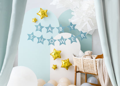 Bannière Baby shower, 290x16,5 cm, bleu clair