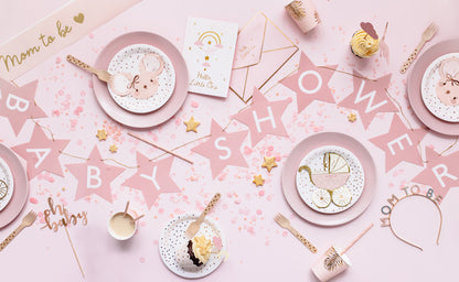 Bannière Baby shower, 290x16,5 cm, rose clair