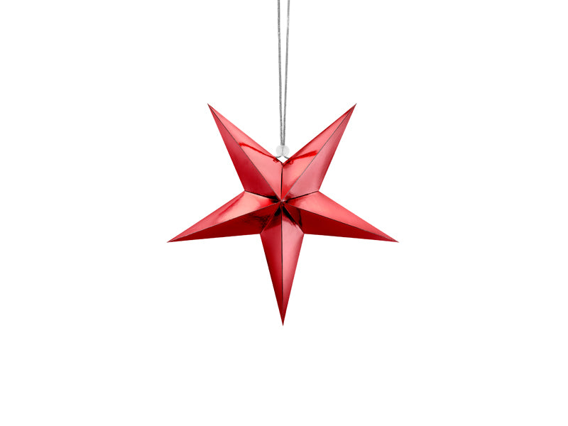 Étoile décorative en papier, 30 cm, rouge