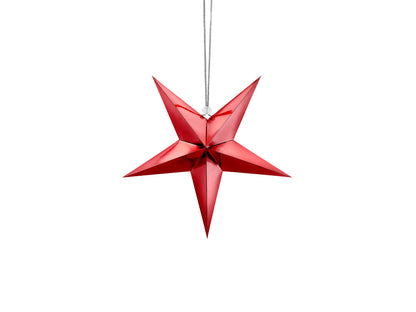 Étoile décorative en papier, 30 cm, rouge