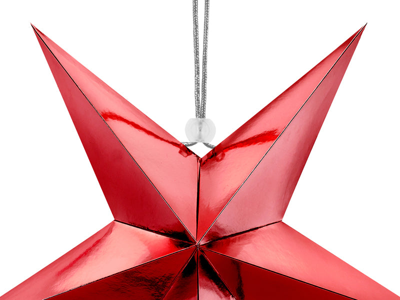Étoile décorative en papier, 30 cm, rouge